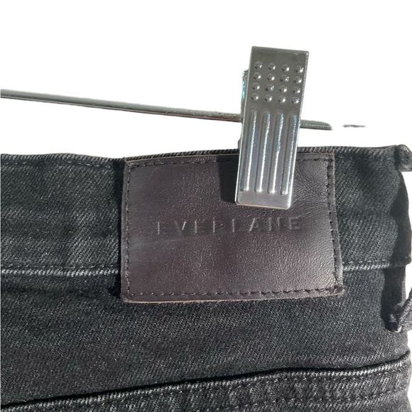 Everlane Women’s High Rise Slim Straight Ankle Jeans Size 27 Black Button Fly - Picture 7 of 14